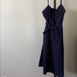 GAP size 10 navy blue linen midi dress
